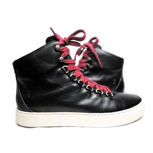FRYE:Lena Hiking Sneaker-Blk w/Red Laces (sz.10)